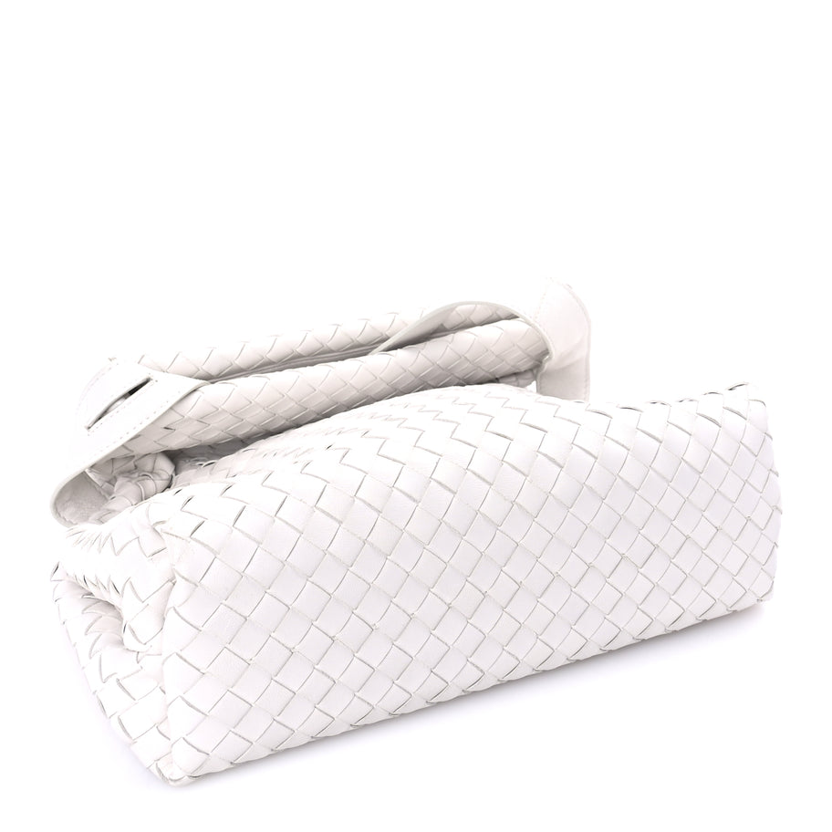 Bottega Veneta Nappa Intrecciato The Fold Crossbody  White Image 3