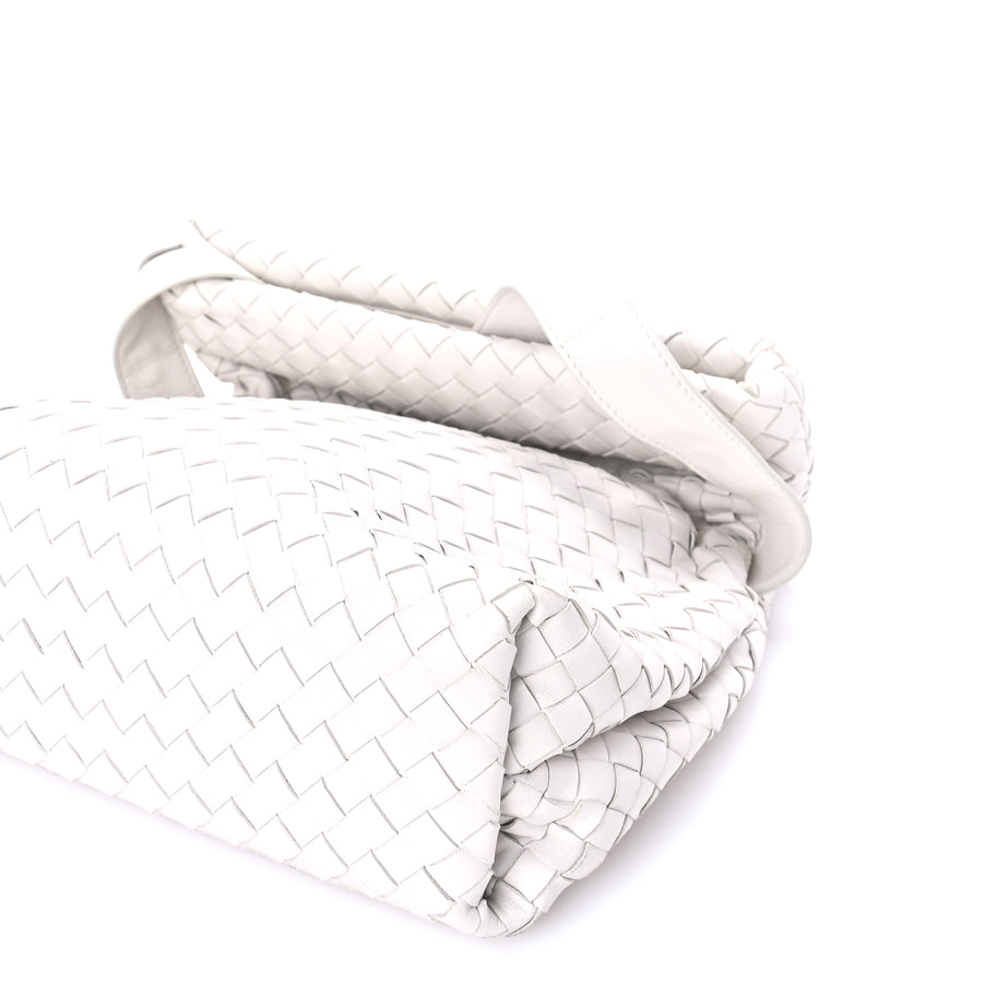 Bottega Veneta Nappa Intrecciato The Fold Crossbody  White Image 7