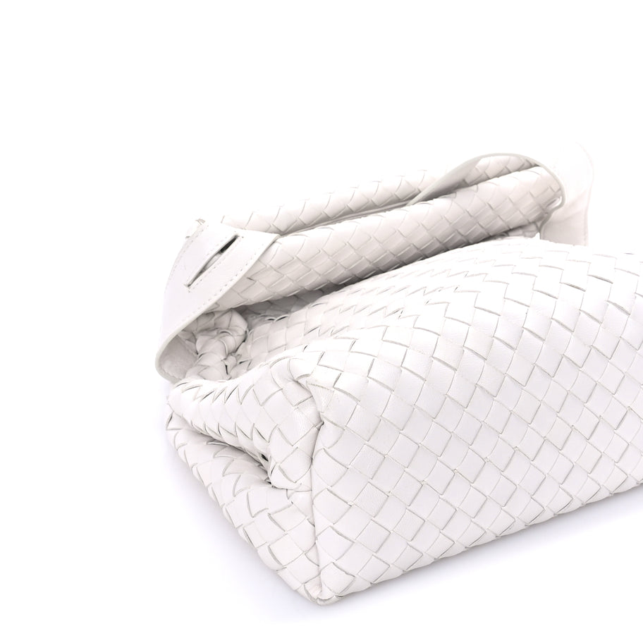 Bottega Veneta Nappa Intrecciato The Fold Crossbody  White Image 8