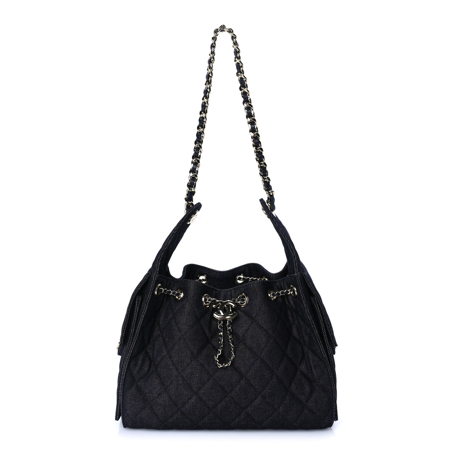 Chanel Denim Quilted Small Chanel 25 Handbag Dark Blue Image 1
