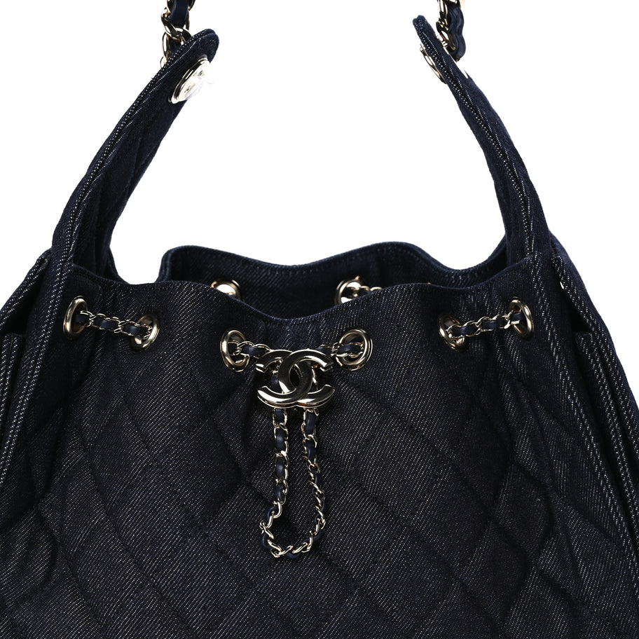 Chanel Denim Quilted Small Chanel 25 Handbag Dark Blue Image 7