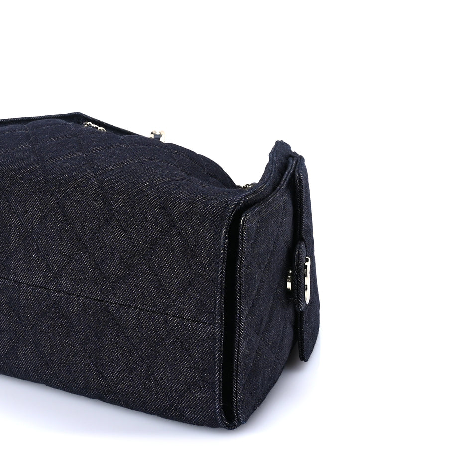 Chanel Denim Quilted Small Chanel 25 Handbag Dark Blue Image 9
