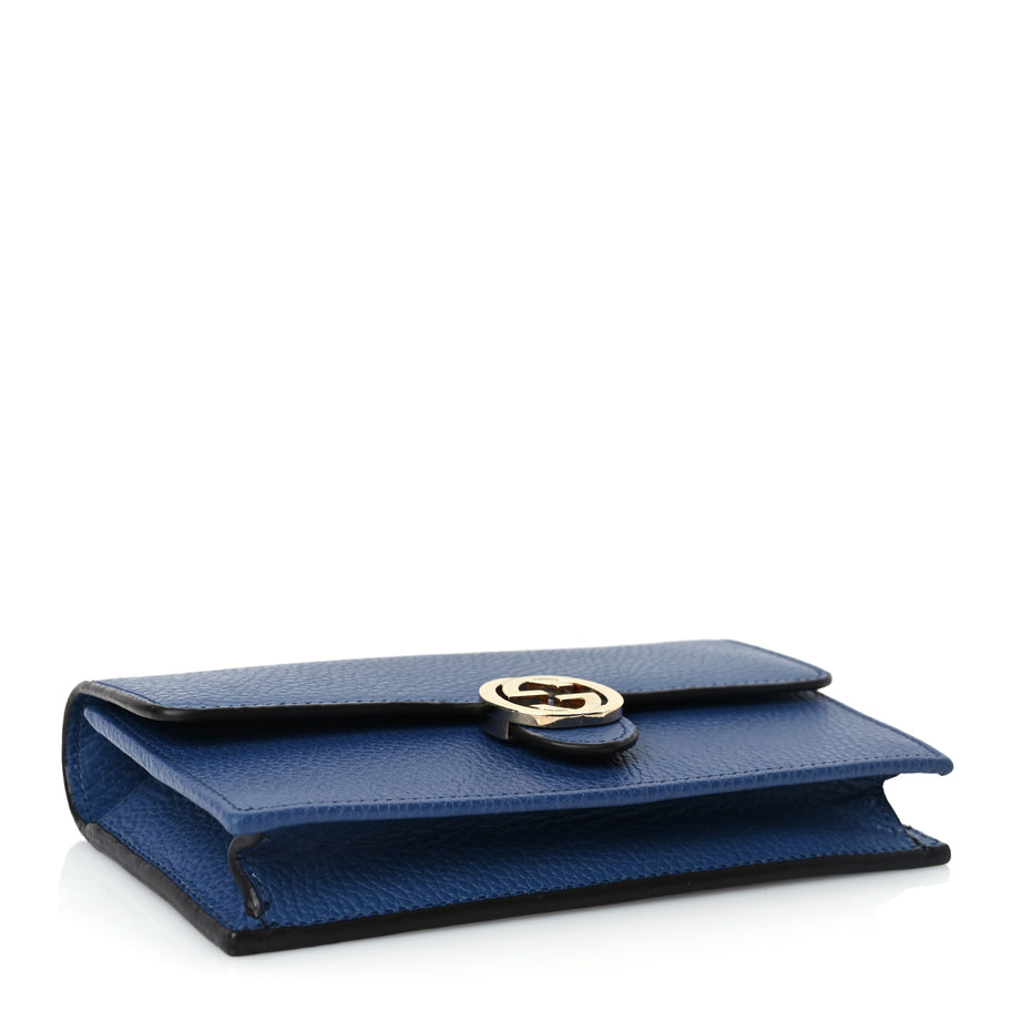Gucci Dollar Calfskin Interlocking G Chain Wallet  Caspian Image 3