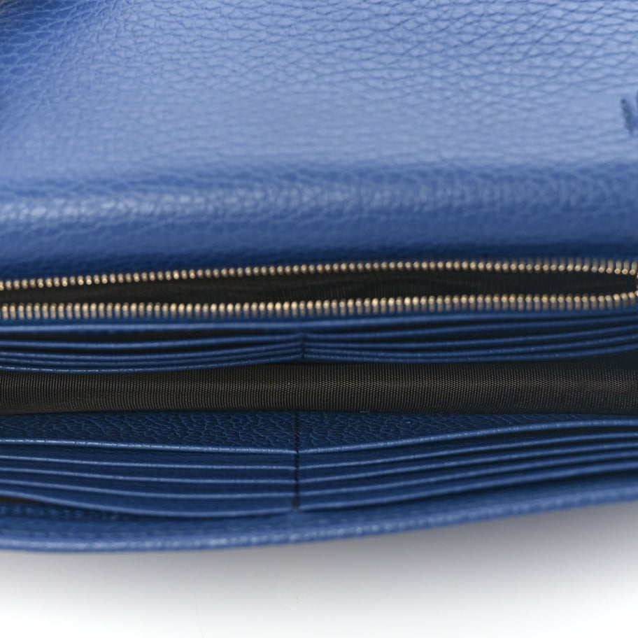 Gucci Dollar Calfskin Interlocking G Chain Wallet  Caspian Image 4