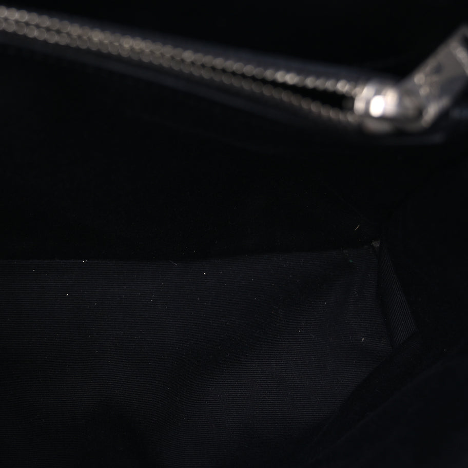 Saint Laurent Calfskin Y Quilted Monogram Medium Loulou Chain Satchel Black Image 4