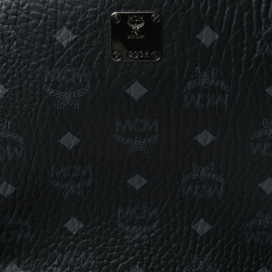 MCM Visetos Medium Side Studs Stark Backpack Black Image 6