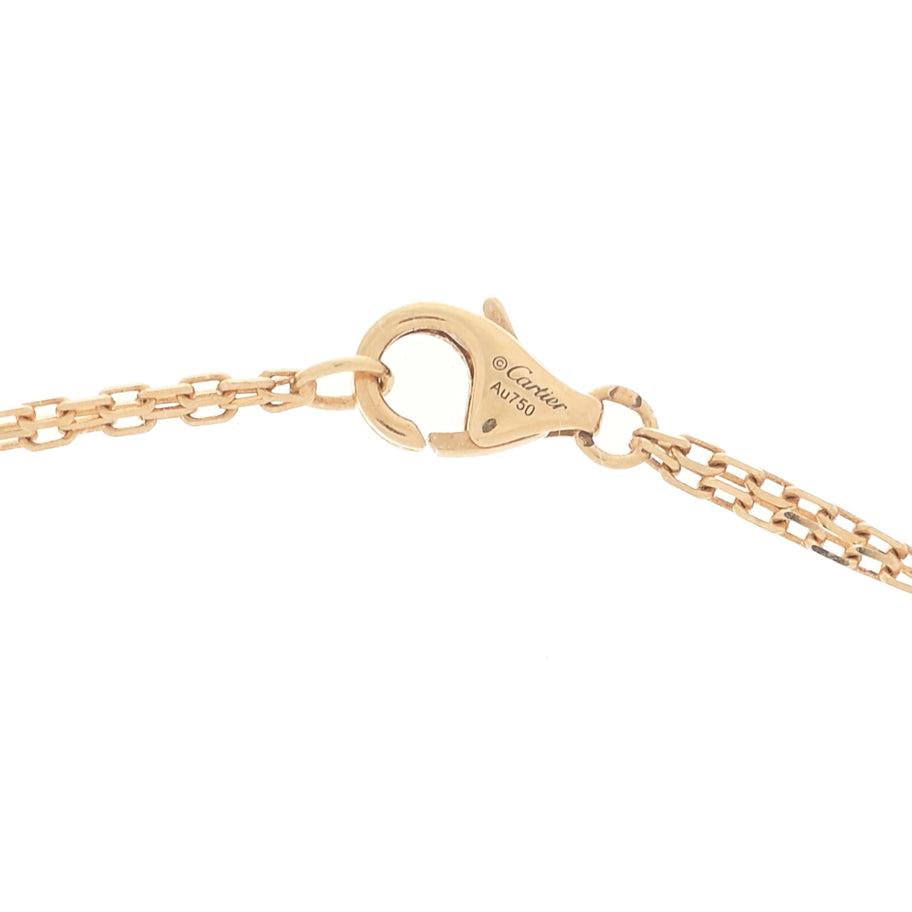 Cartier 18K Yellow Gold 2 Diamond LOVE Necklace Image 4