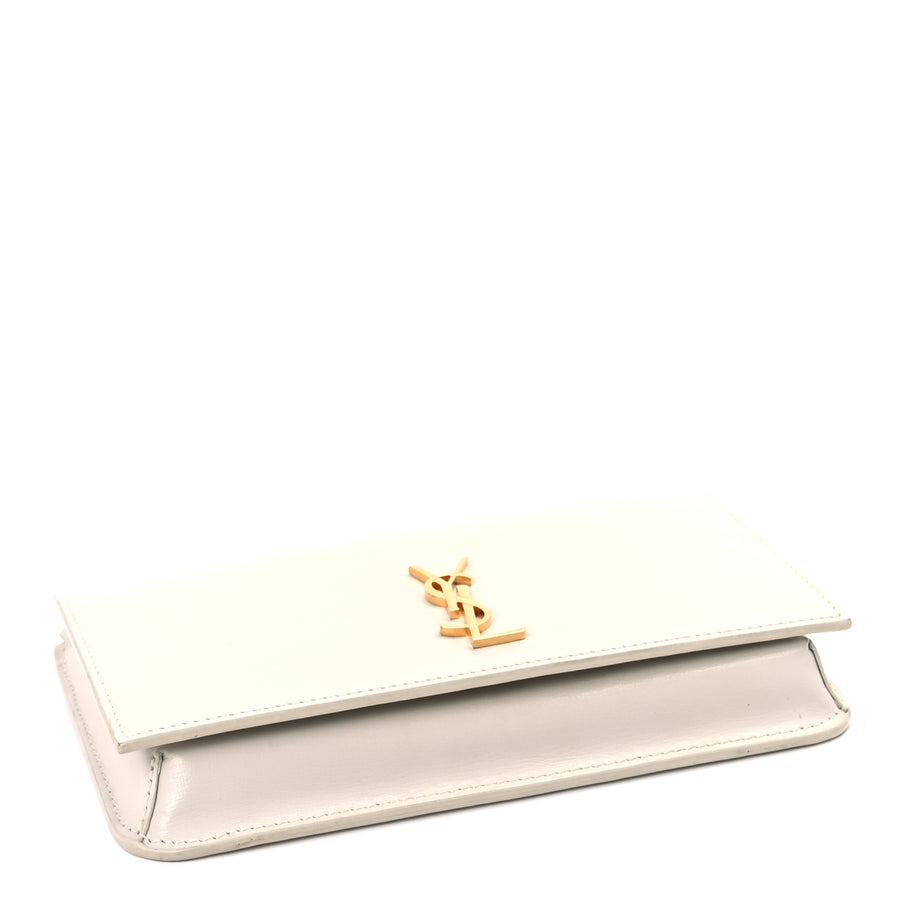 Saint Laurent Smooth Calfskin Monogram Phone Holder Crossbody Crema Soft Image 3