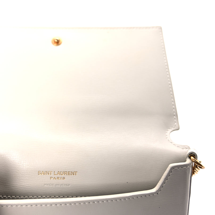 Saint Laurent Smooth Calfskin Monogram Phone Holder Crossbody Crema Soft Image 5