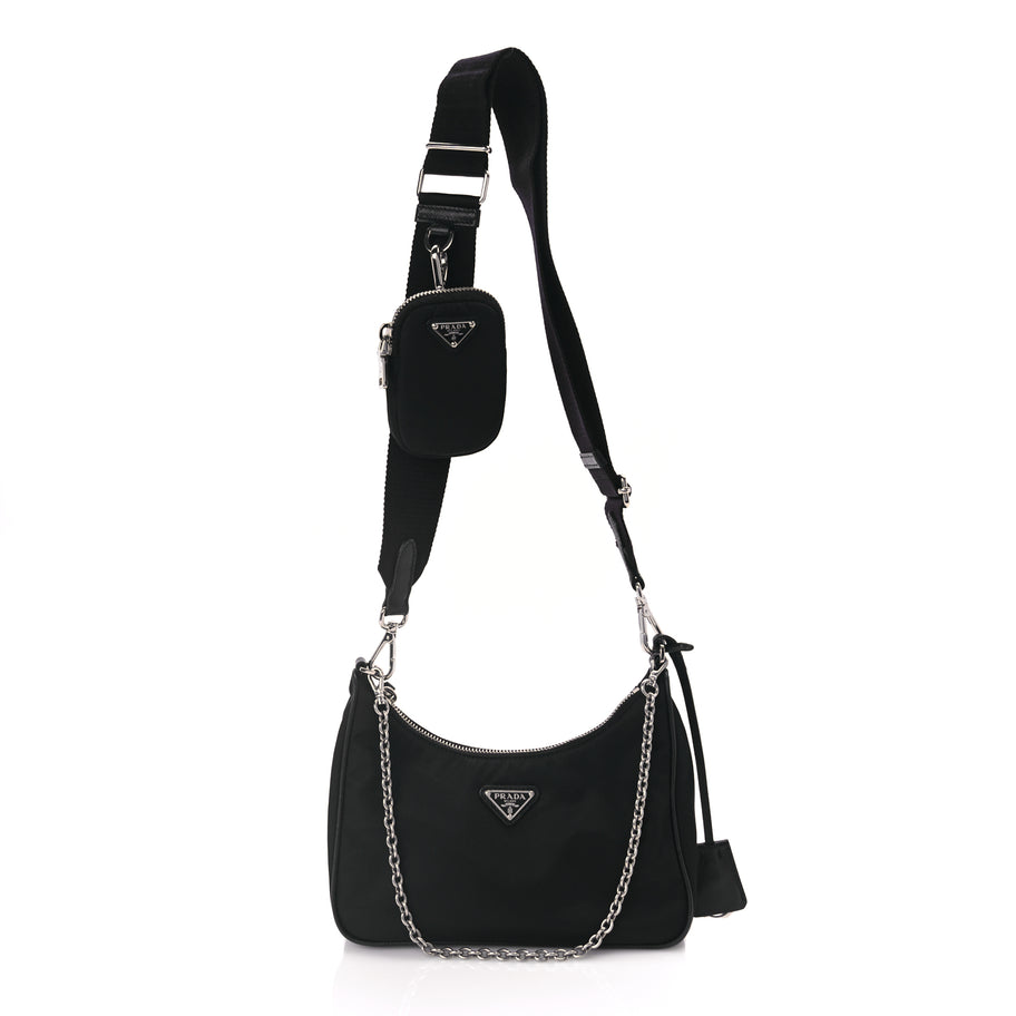 Prada Nylon Re-Edition 2005 Shoulder Bag Black Image 1