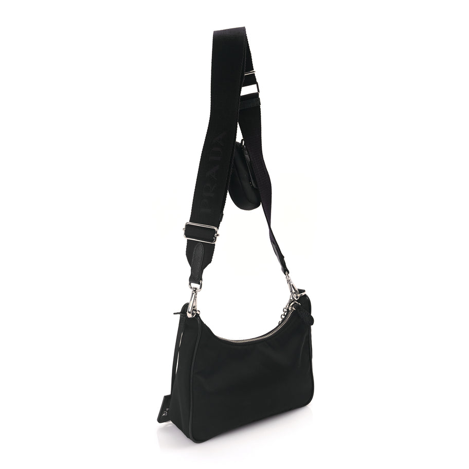 Prada Nylon Re-Edition 2005 Shoulder Bag Black Image 2