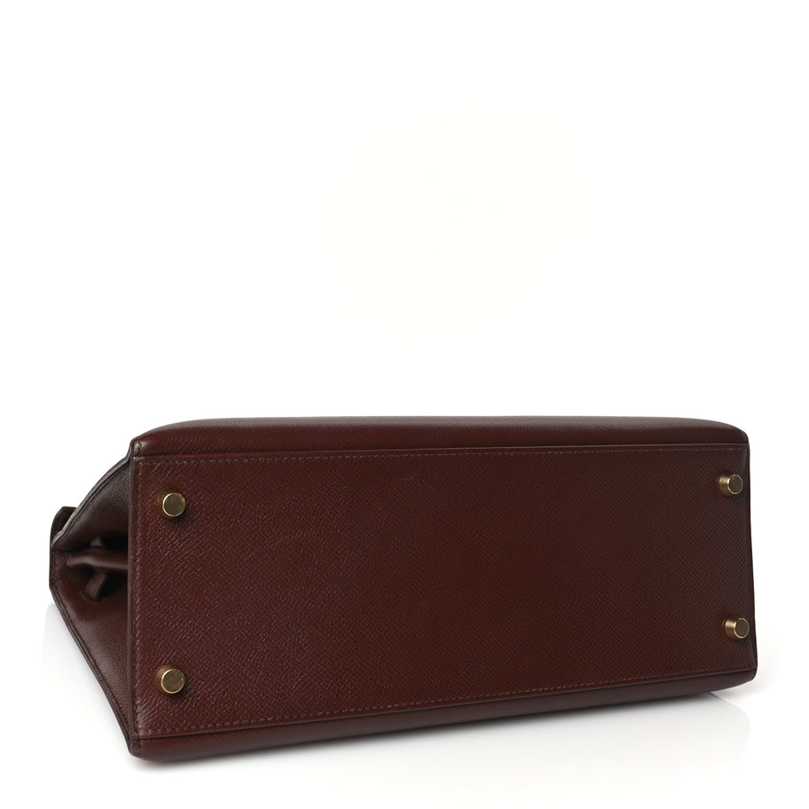 Hermes Courchevel Kelly Sellier 28 Chocolate Image 3