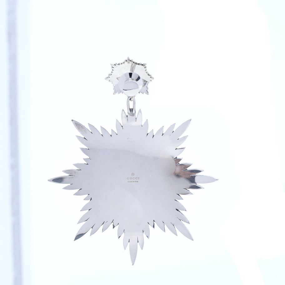 Gucci Enamel GG Cross Pin  Blue Image 4