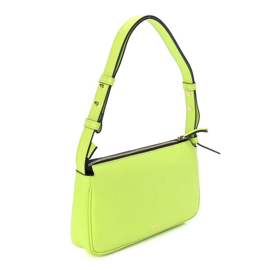 Versace Grained Calfskin Medusa Shoulder Bag  Lime Image 2