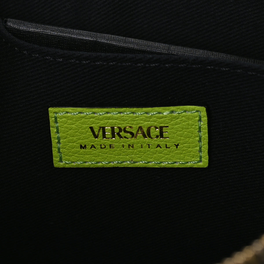 Versace Grained Calfskin Medusa Shoulder Bag  Lime Image 4