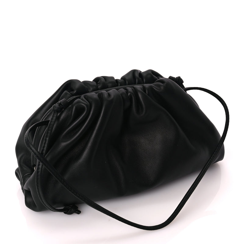  Bottega Veneta Butter Calfskin The Mini Pouch Black