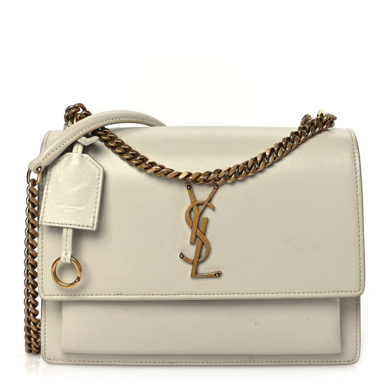  Saint Laurent Calfskin Medium Monogram Sunset  Crema Soft