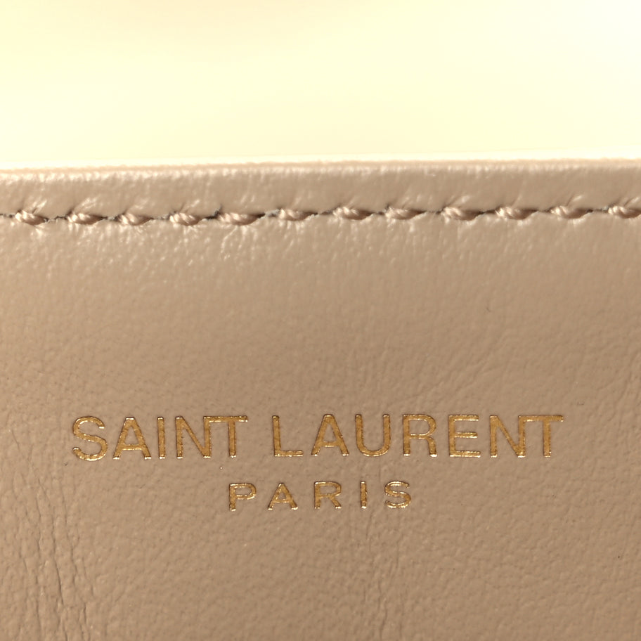 Saint Laurent Calfskin Y Quilted Monogram Toy Loulou Crossbody Bag Dark Beige Image 5