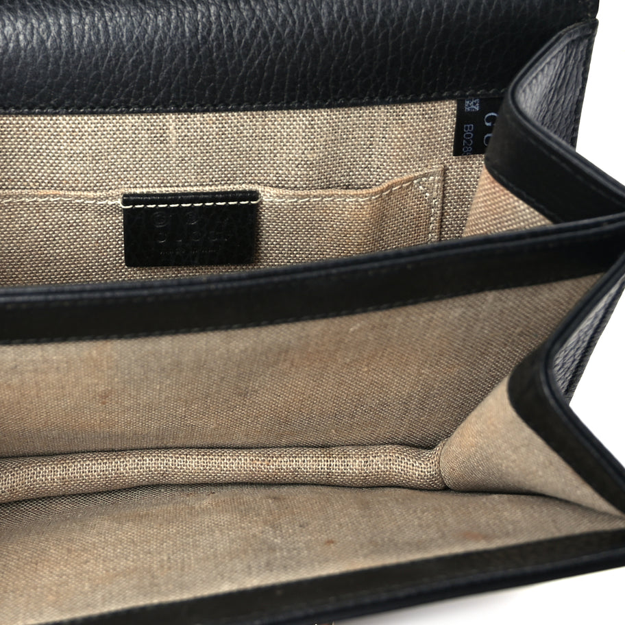 Gucci Dollar Calfskin Small Interlocking G Shoulder Bag Black Image 4