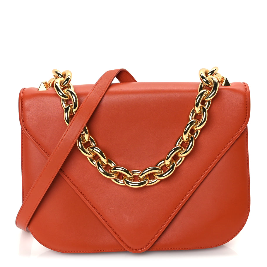 Bottega Veneta Calfskin Mount Envelope Bag Maple Image 1