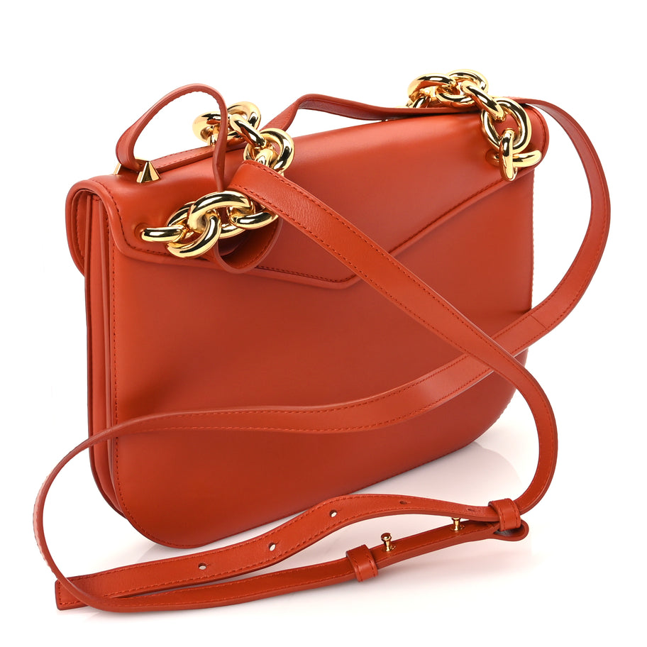 Bottega Veneta Calfskin Mount Envelope Bag Maple Image 2