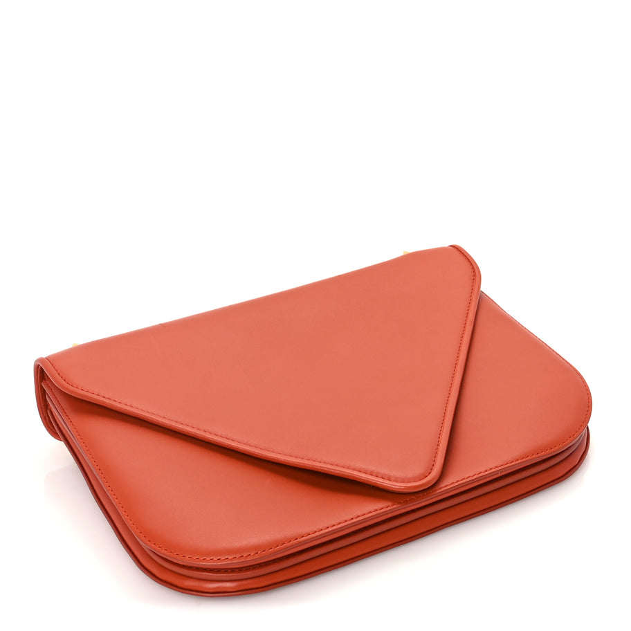 Bottega Veneta Calfskin Mount Envelope Bag Maple Image 3