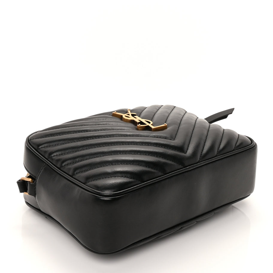 Saint Laurent Calfskin Matelasse Monogram Lou Camera Bag  Black Image 3