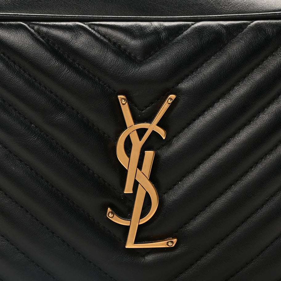 Saint Laurent Calfskin Matelasse Monogram Lou Camera Bag  Black Image 6