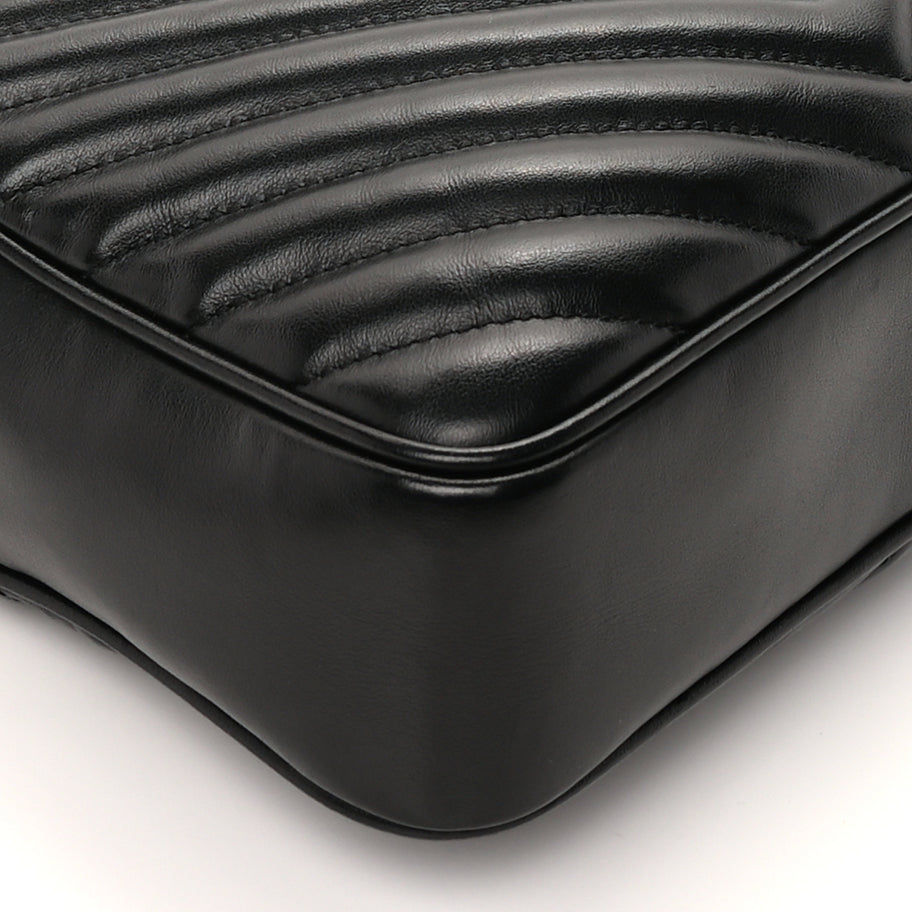 Saint Laurent Calfskin Matelasse Monogram Lou Camera Bag  Black Image 7