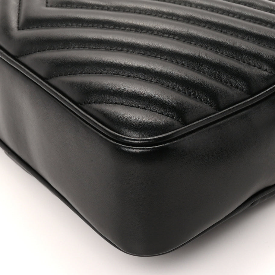 Saint Laurent Calfskin Matelasse Monogram Lou Camera Bag  Black Image 8