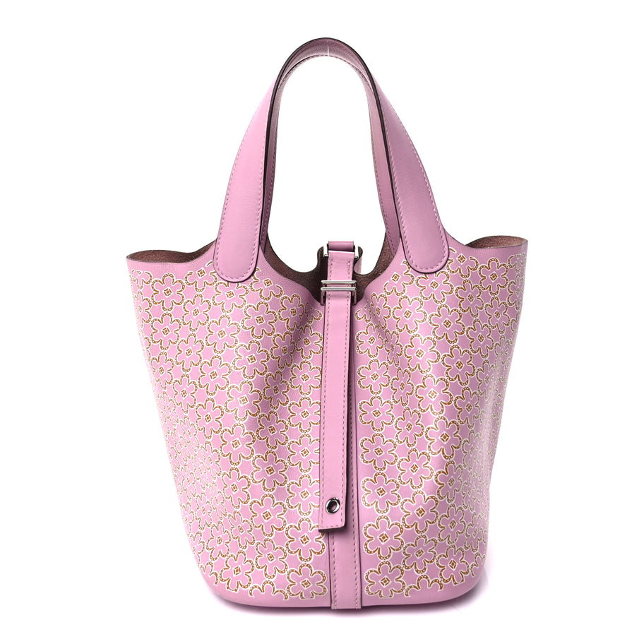 Hermes Swift Lucky Daisy Picotin Lock 18 PM  Mauve Sylvestre Image 1