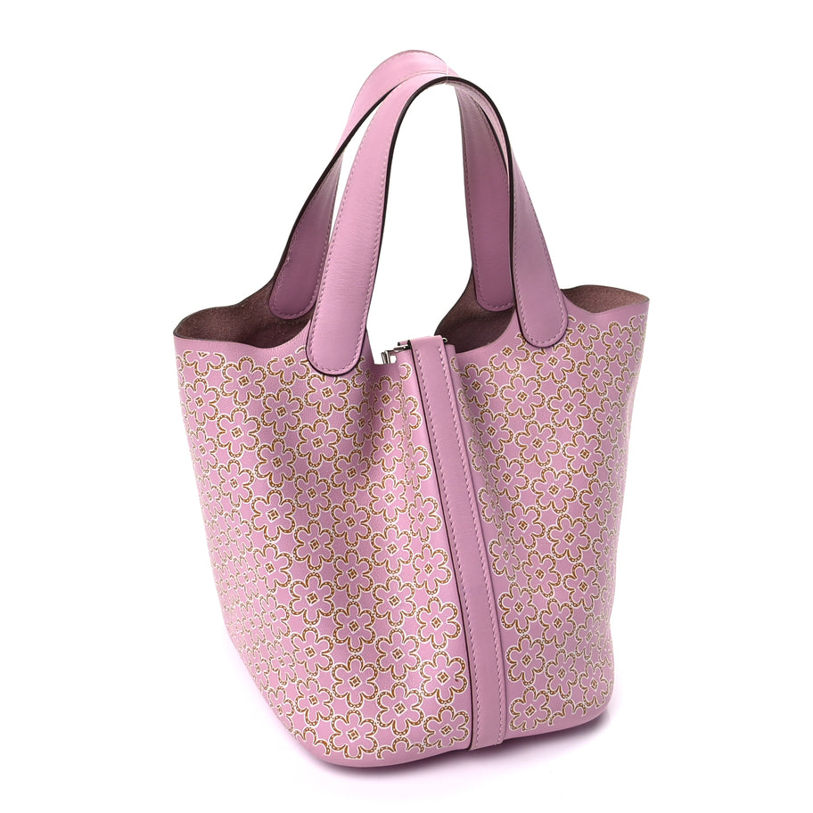 Hermes Swift Lucky Daisy Picotin Lock 18 PM  Mauve Sylvestre Image 2