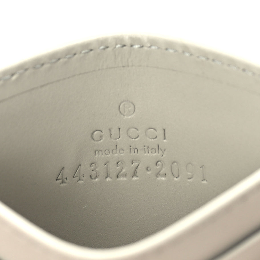 Gucci Calfskin Matelasse GG Marmont Card Holder  Light Grey Image 7