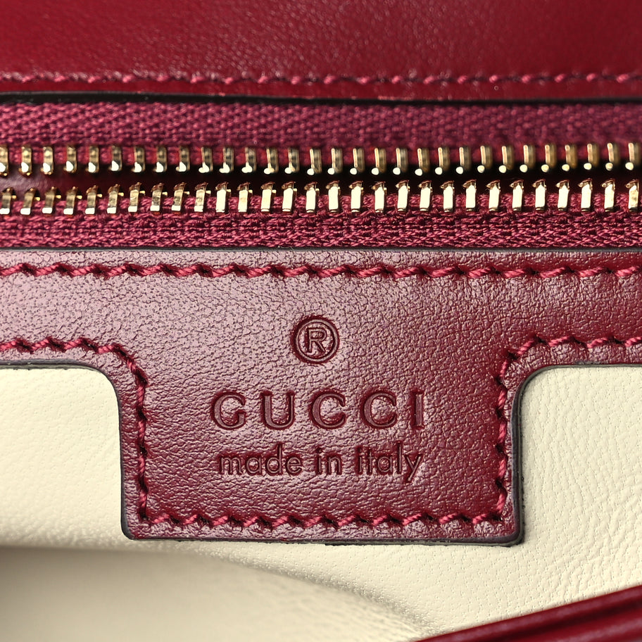 Gucci Calfskin Matelasse Small GG Marmont Shoulder Bag  Rosso Ancora Image 5