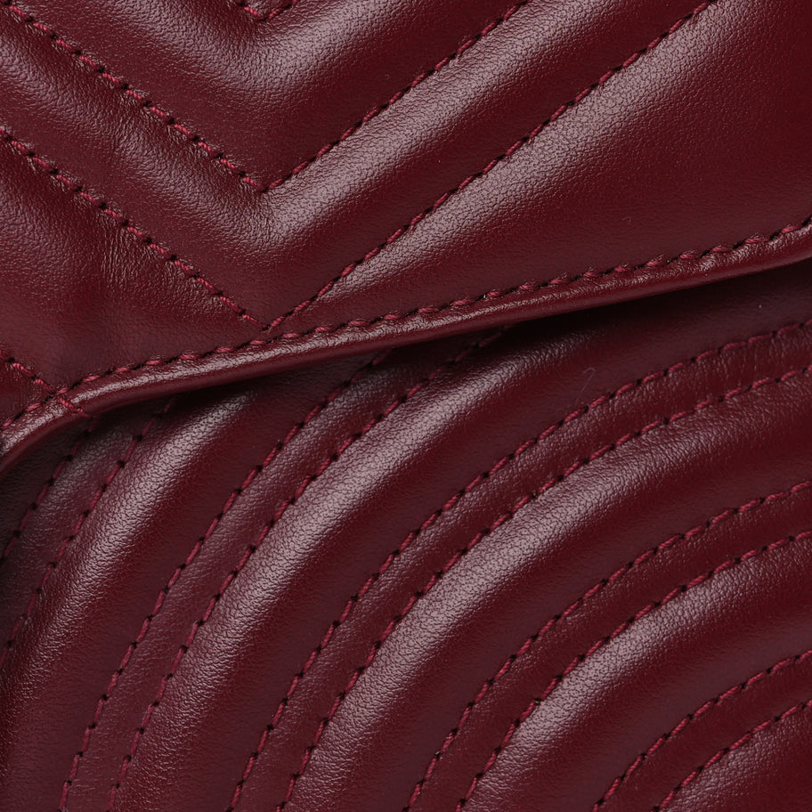 Gucci Calfskin Matelasse Small GG Marmont Shoulder Bag  Rosso Ancora Image 7