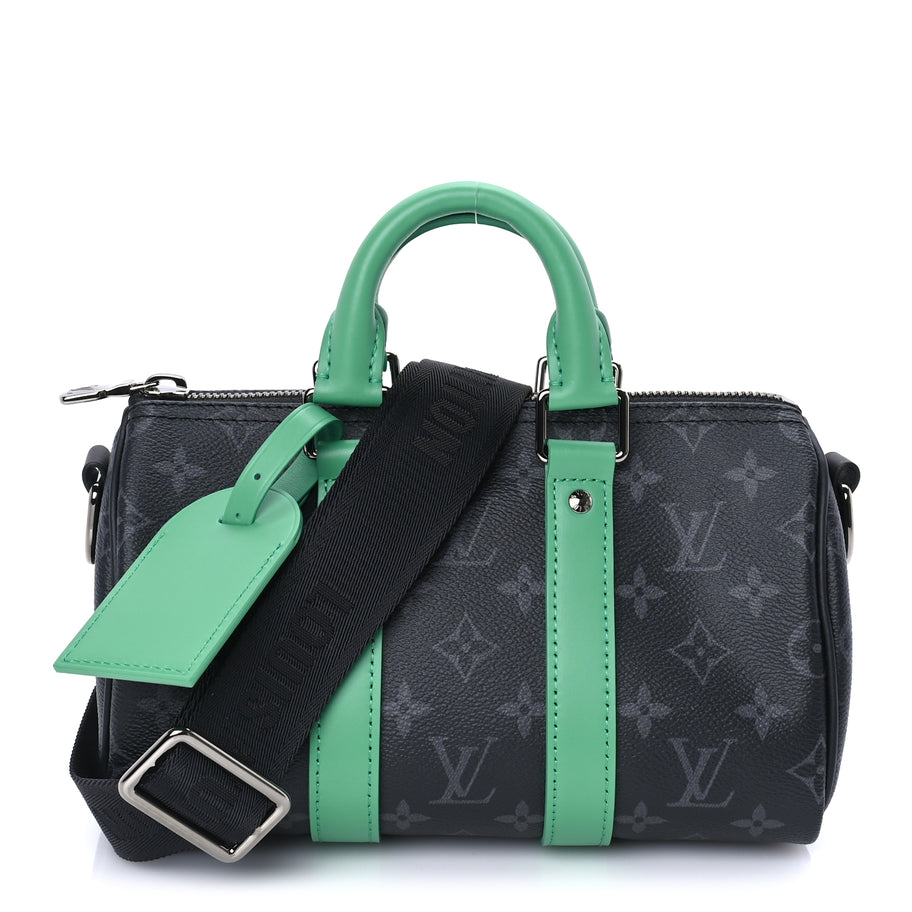 Louis Vuitton Monogram Eclipse Keepall Bandouliere 25 Minty Green Minty Green Image 1