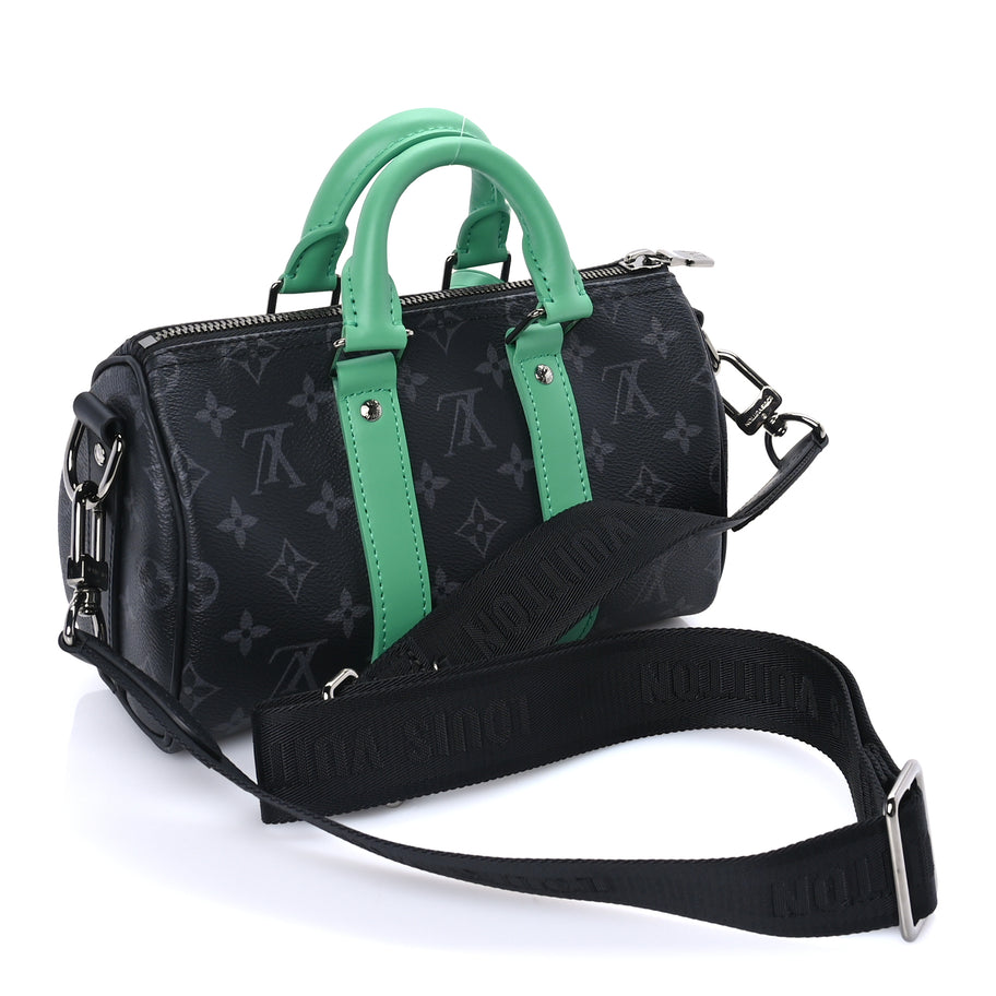 Louis Vuitton Monogram Eclipse Keepall Bandouliere 25 Minty Green Minty Green Image 2