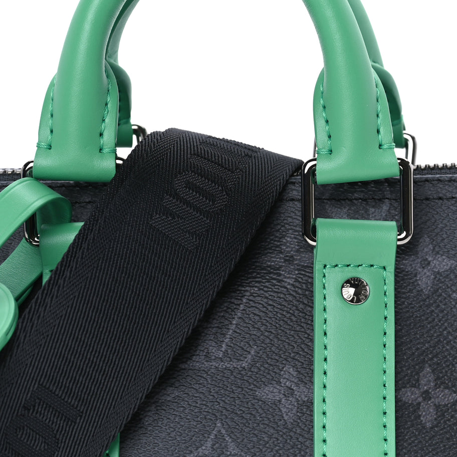 Louis Vuitton Monogram Eclipse Keepall Bandouliere 25 Minty Green Minty Green Image 6