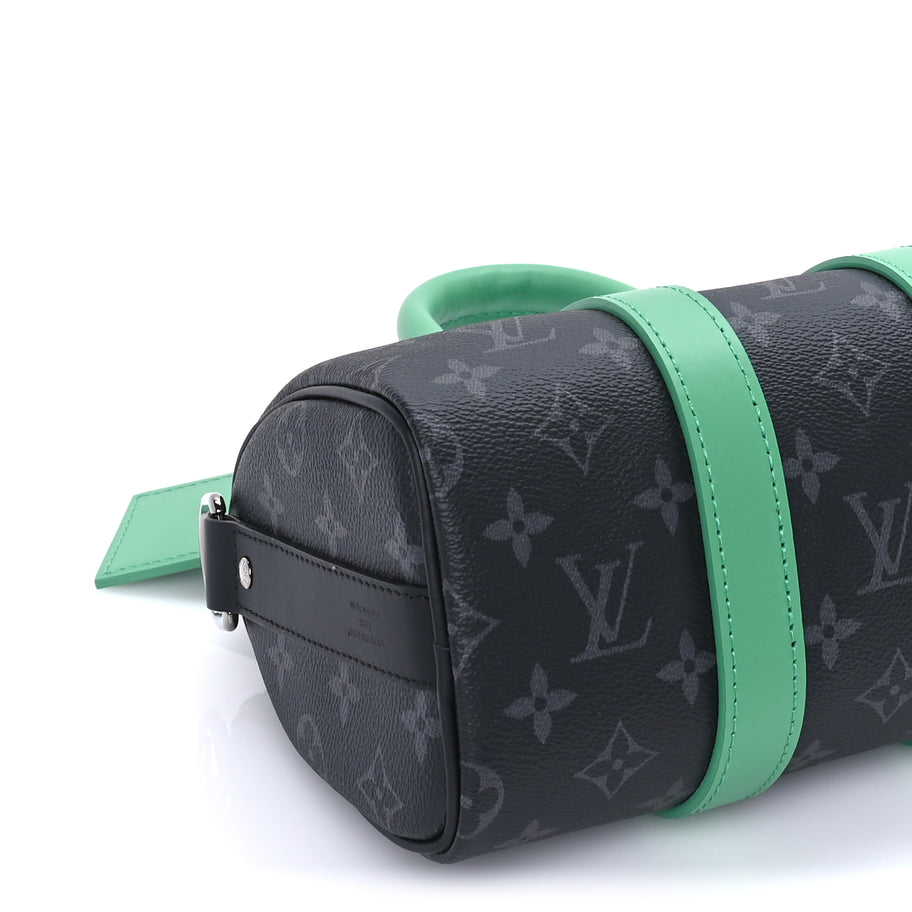 Louis Vuitton Monogram Eclipse Keepall Bandouliere 25 Minty Green Minty Green Image 7