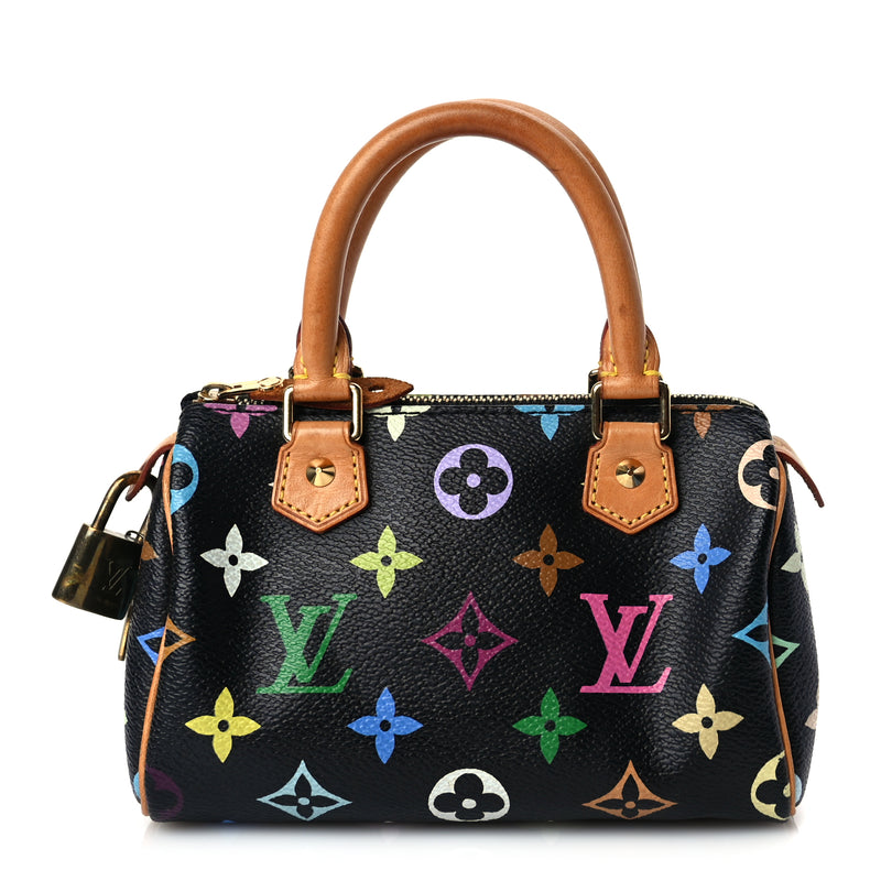  Louis Vuitton Monogram Multicolor Mini Sac HL Speedy Black