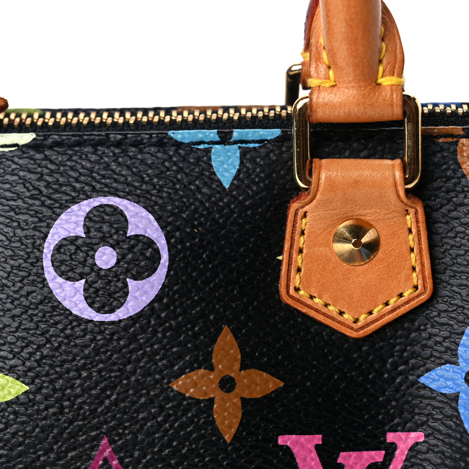 Louis Vuitton Monogram Multicolor Mini Sac HL Speedy Black Image 6