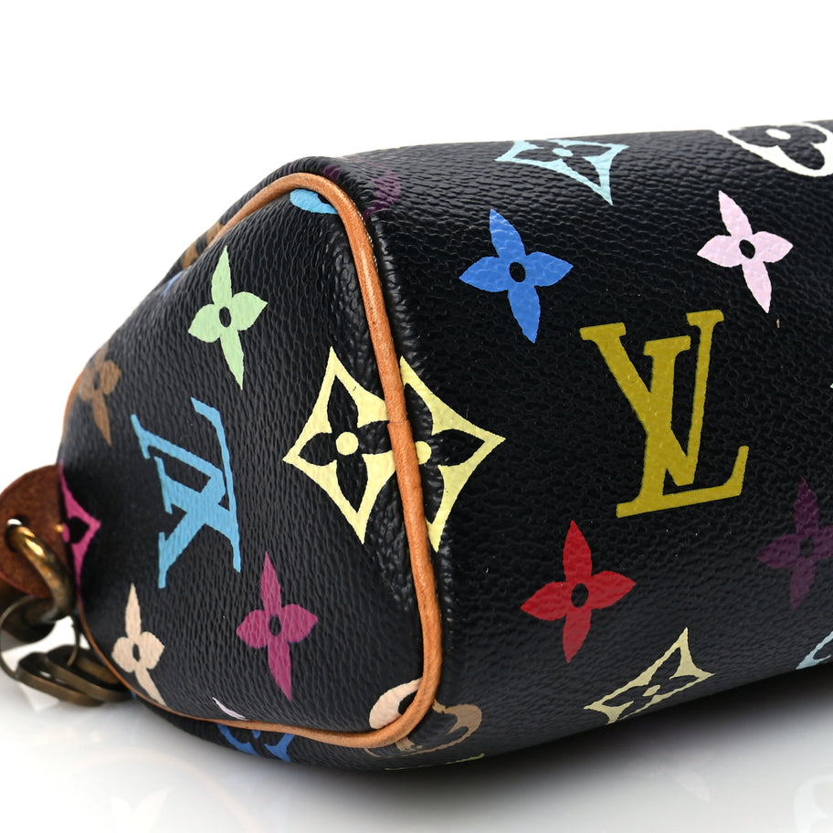Louis Vuitton Monogram Multicolor Mini Sac HL Speedy Black Image 7