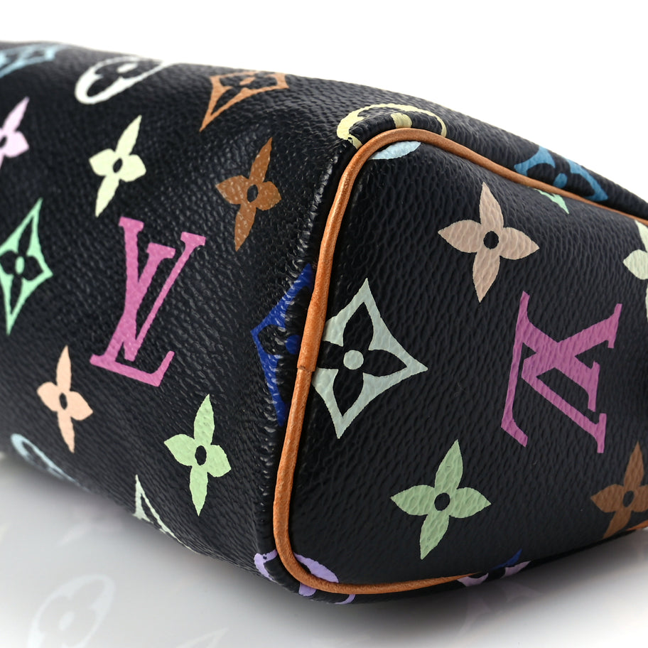 Louis Vuitton Monogram Multicolor Mini Sac HL Speedy Black Image 8