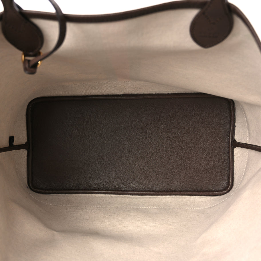 Gucci GG Supreme Monogram Textured Dollar Calfskin Web Large Ophidia Tote Beige Ebony New Acero Image 5