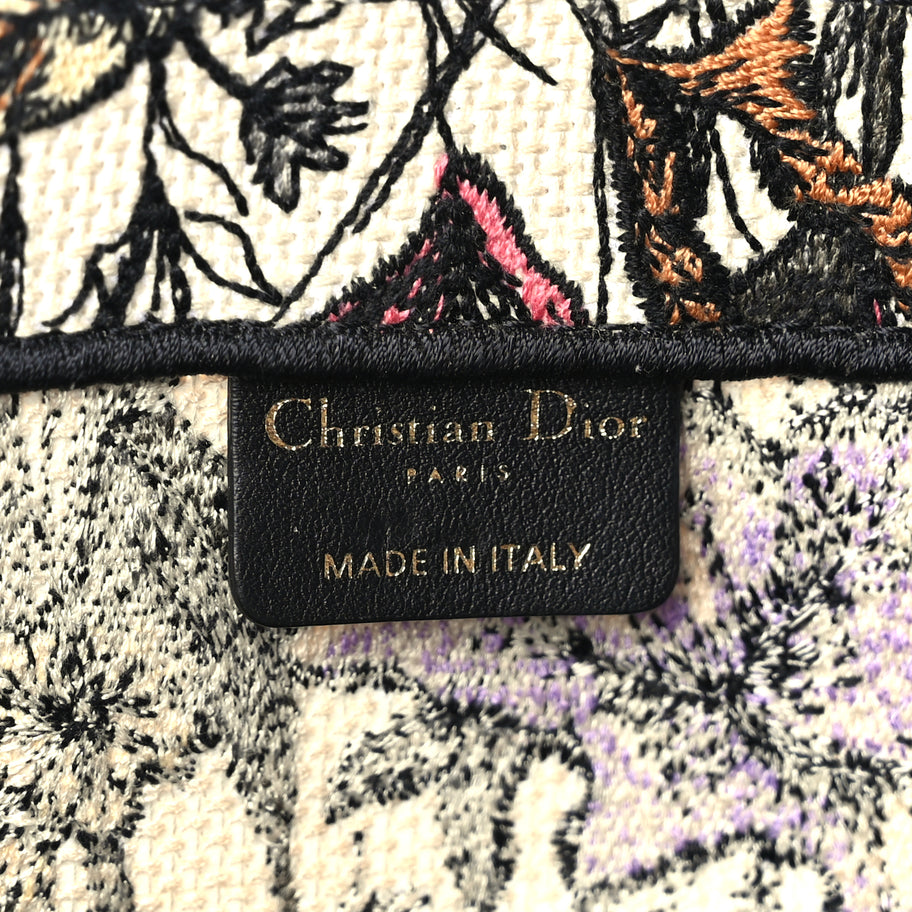 Christian Dior Canvas Embroidered Medium Mille Fleurs Book Tote Multicolor Image 5