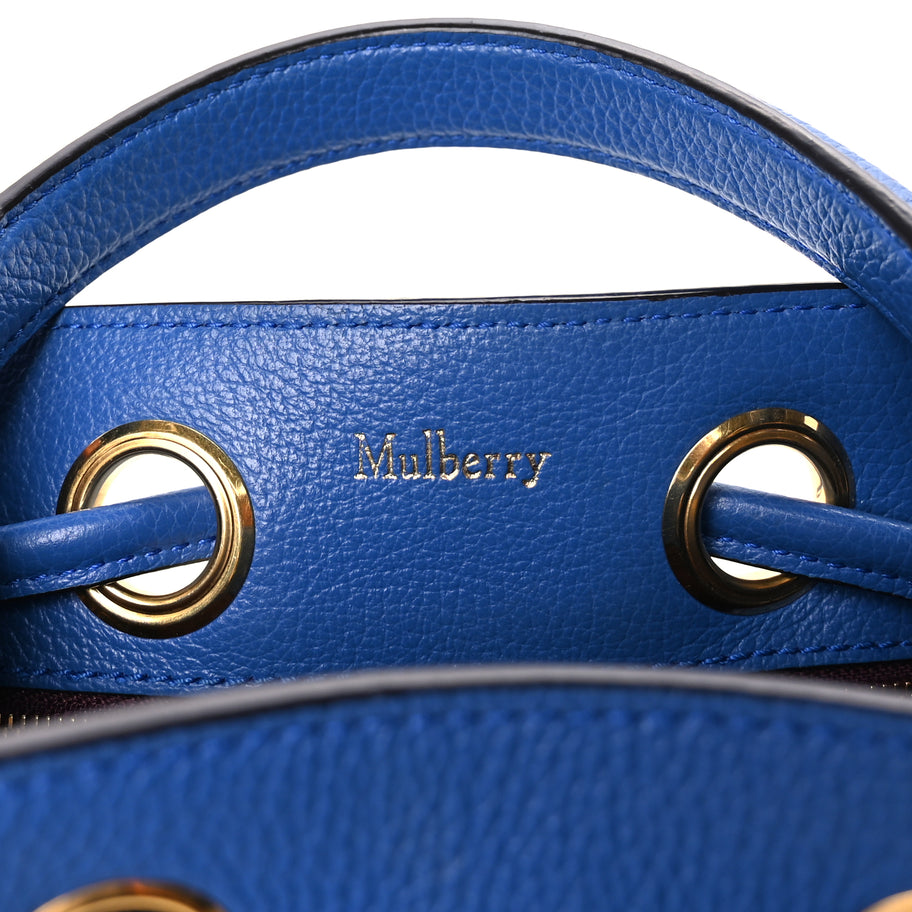 Mulberry Small Classic Grain Small Hampstead  Porcelain Blue Image 5