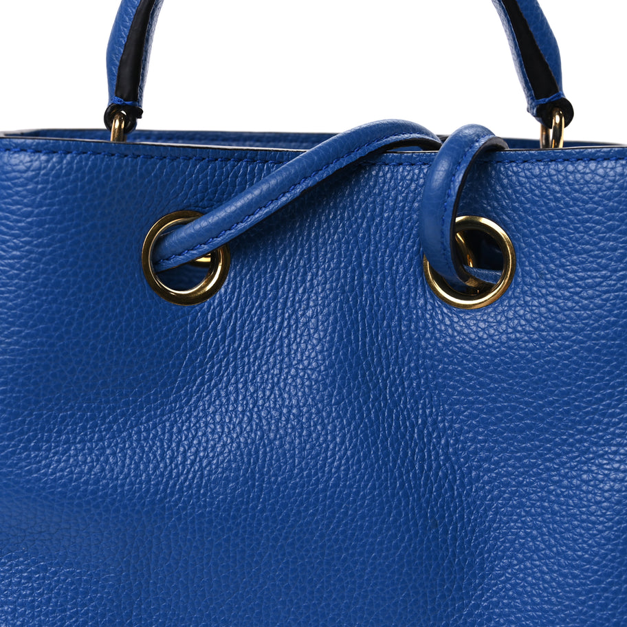 Mulberry Small Classic Grain Small Hampstead  Porcelain Blue Image 6
