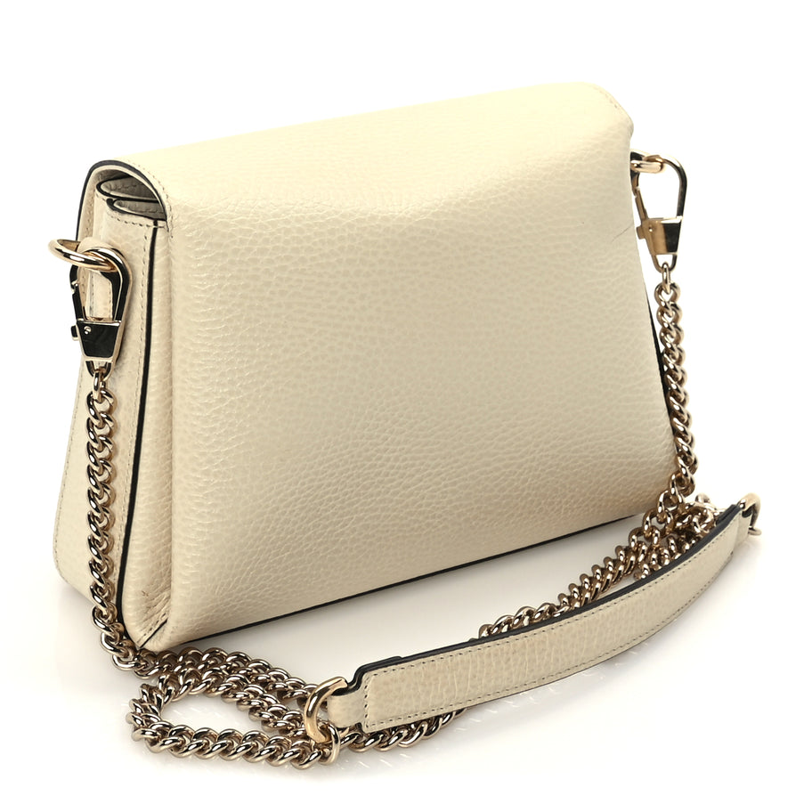 Gucci Dollar Calfskin Interlocking G Crossbody Bag Mystic White Image 2