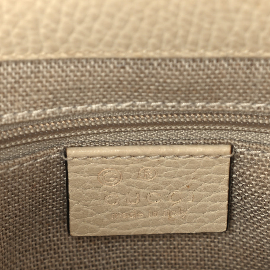 Gucci Dollar Calfskin Interlocking G Crossbody Bag Mystic White Image 5