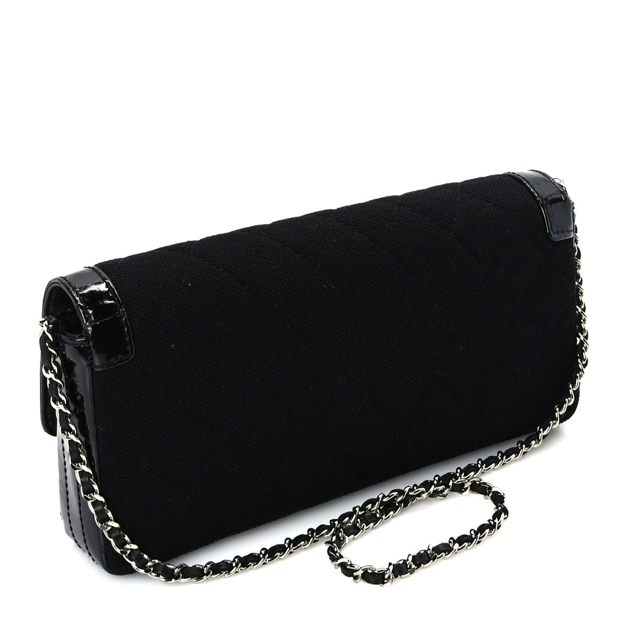 Chanel Jersey Patent Quilted 2.55 Reissue East West Flap Black Image 2
